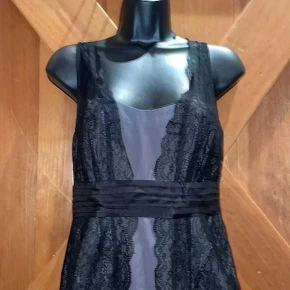 Anthropology Black/Gray Lace Dress- 2 - Picture 2 of 10
